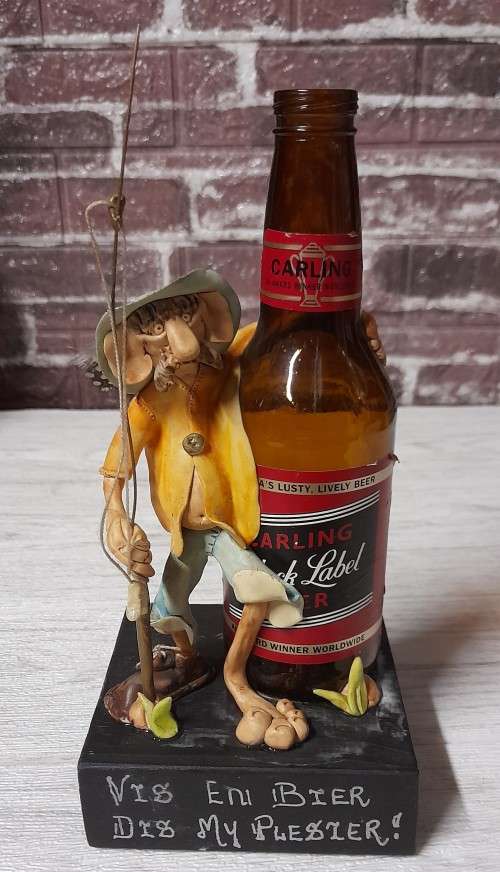 Vintage Very Rare Highly Collectable - Leon Ludick Handmade Black Label Mancave /Bar Figarine