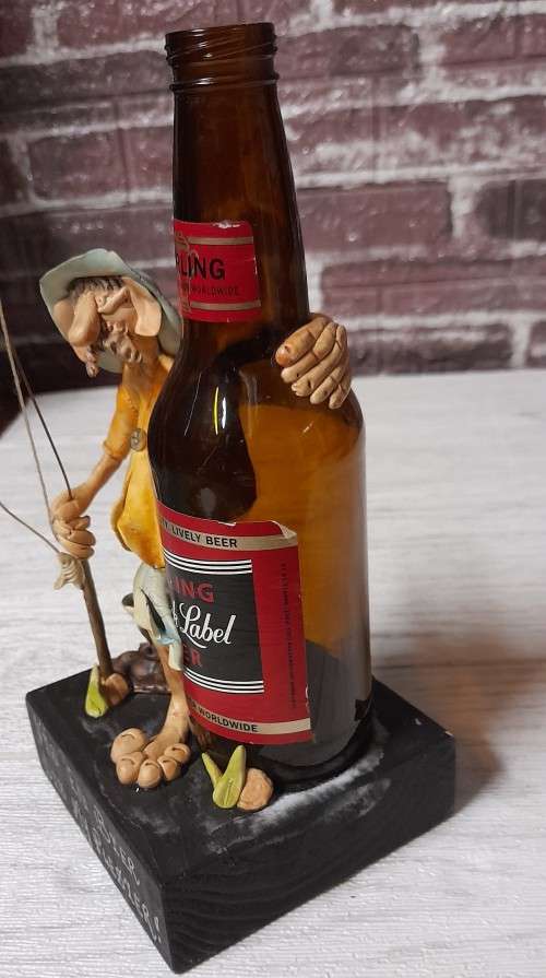 Vintage Very Rare Highly Collectable - Leon Ludick Handmade Black Label Mancave /Bar Figarine