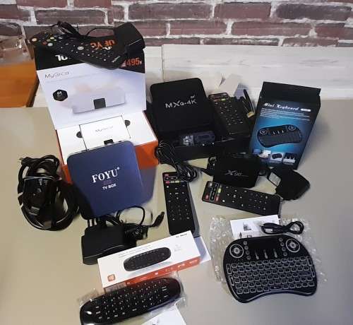 Wow - 4 x Android TV Boxes - Tested Working with New Mini Keyboard and Air Mouse - Bid for All
