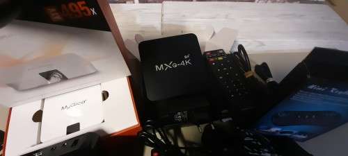 Wow - 4 x Android TV Boxes - Tested Working with New Mini Keyboard and Air Mouse - Bid for All