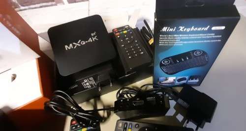 Wow - 4 x Android TV Boxes - Tested Working with New Mini Keyboard and Air Mouse - Bid for All