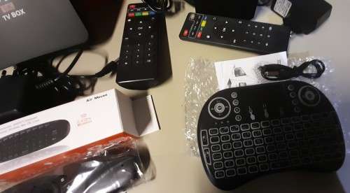 Wow - 4 x Android TV Boxes - Tested Working with New Mini Keyboard and Air Mouse - Bid for All