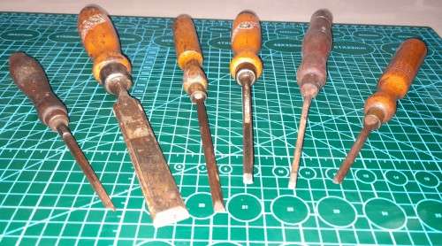 Six Vintage Chisels