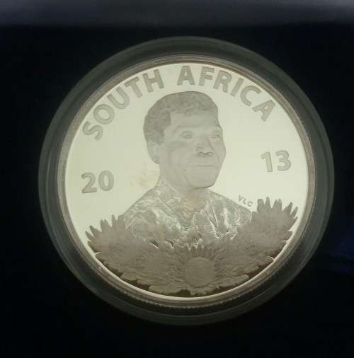 2013 NELSON MANDELA LIFE OF A LEGEND SILVER R1.