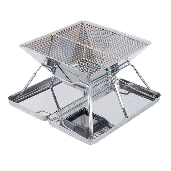 FOLD UP STAINLESS BBQ BRAAI