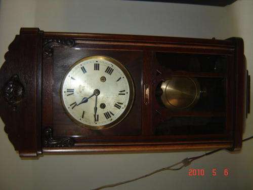 GERMAN OAK CASE BRACKET CLOCK