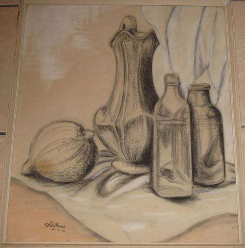 CHARCOAL/CHALK PAINTING BY "BROWN"