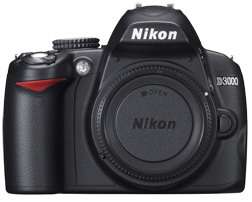 Nikon D3000 + 2GB Memory Card + Strap + Charger (U.S.A)