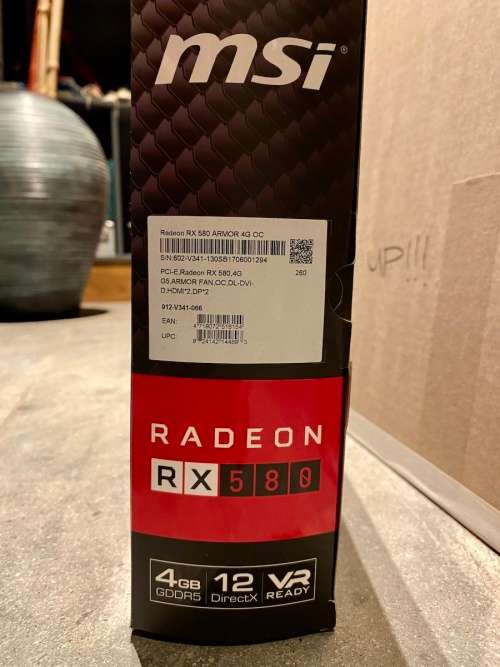 MSI Radeon RX 580 Armor 4G OC Edition Graphics Card