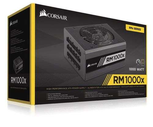 1000W PSU - Corsair RM1000X Series - 80 Plus Gold Certified Power Supply Unit