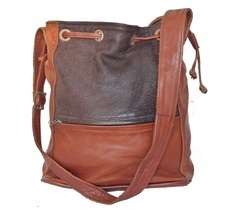 GENIUN LEATHER HANDBAG! AMZING DEAL!!! Two Tone Bucket