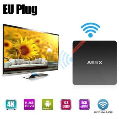 NEXBOX A95X TV Box Amlogic S905 Quad Core  -  EU PLUG  BLACK