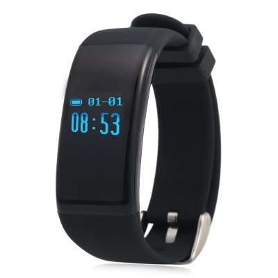 D21 Bluetooth 4.0 Heart Rate Monitor Smart Bracelet Watch  -  BLACK