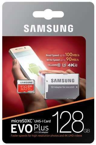 Samsung 128GB Evo Plus Memory Card with SD Adapter - Original Samsung Product
