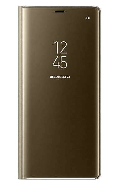 Samsung Galaxy Note 8 (EF-ZN950) Clear View Standing Cover (Gold) - Original Samsung Product