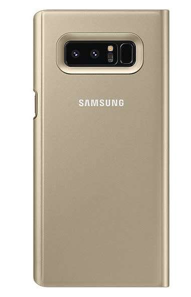 Samsung Galaxy Note 8 (EF-ZN950) Clear View Standing Cover (Gold) - Original Samsung Product