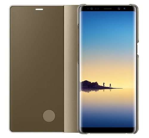 Samsung Galaxy Note 8 (EF-ZN950) Clear View Standing Cover (Gold) - Original Samsung Product