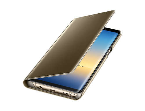 Samsung Galaxy Note 8 (EF-ZN950) Clear View Standing Cover (Gold) - Original Samsung Product