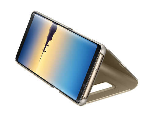 Samsung Galaxy Note 8 (EF-ZN950) Clear View Standing Cover (Gold) - Original Samsung Product