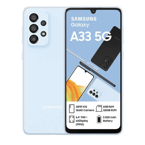 Samsung Galaxy A33 5G - 128GB - Dual Sim - Awesome Blue
