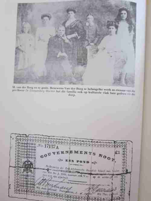 Pietersburg 1886-1986-Louis Changuion- sticker en klein merkie op hardeband voor