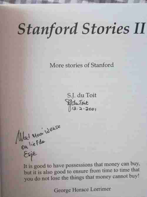 Stanford Stories 11- SJ Du Toit- signed