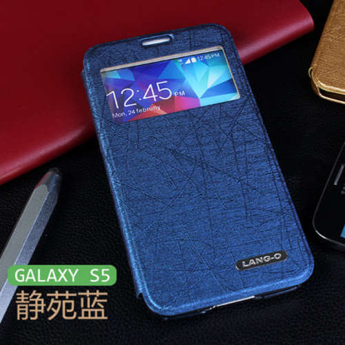 Flip cover case for Samsung Galaxy S5 (Blue)