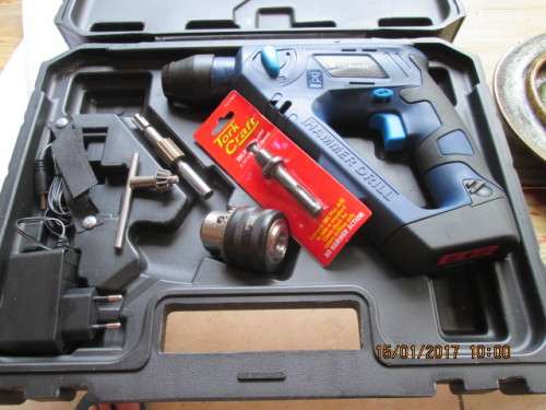 EINHELL 14.4V LITHIUM IRON CORDLESS ROTARY HAMMER DRILL WITH EXTRA ACCESSORIES...NEVER USED