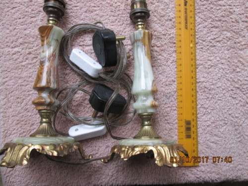 STUNNING..PAIR ITALIAN ALABASTER LAMPS..REFURBISHED SEE DESCRIPTION/ PICS