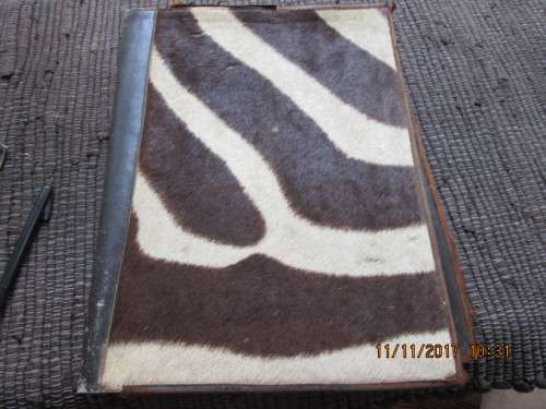 OLD ZEBRA SKIN FOLDER ..PLEASE SEE PICS
