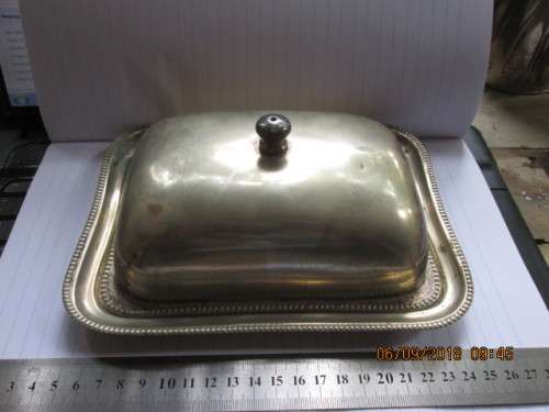 OLD ENGLISH EPNS BUTTER DISH NICE!!!... PLEASE LOOK!!