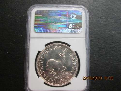STUNNING PROOF.. 1947 NGC PF63 5 SHILLING/CROWN !!!!