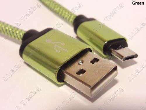 Braided micro-USB Fast Charging Cable (2m, 2.1A)(Local Stock)