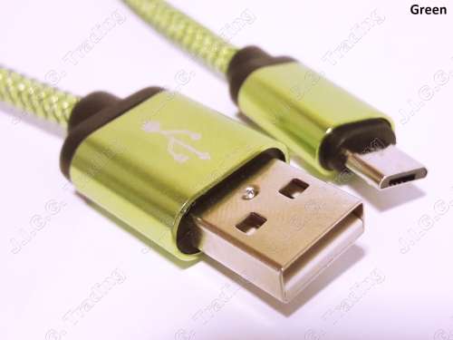 Braided Android Micro- USB to USB fast charge and sync cable 2m, 2.0A (In Stock)
