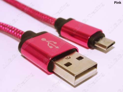 Braided Android Type- C to USB fast charge and sync cable 2m, 2.0A (In Stock)