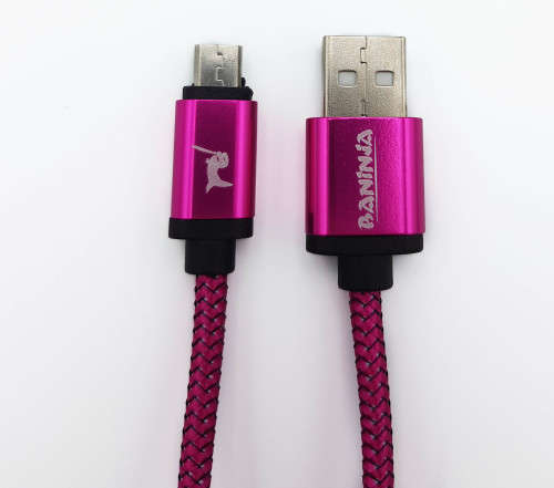 Braided Android Type- C to USB fast charge and sync cable 2m, 2.0A (In Stock)