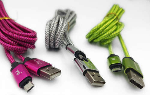 Braided Android Micro- USB to USB fast charge and sync cable 2m, 2.0A (In Stock)