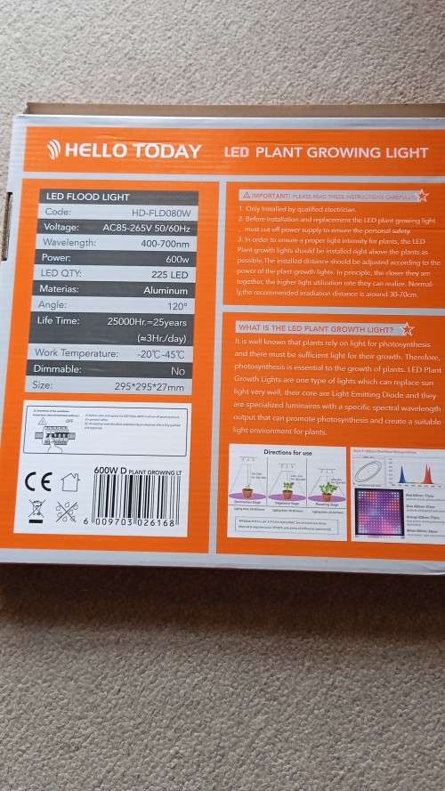 600W&25W Grow Lights