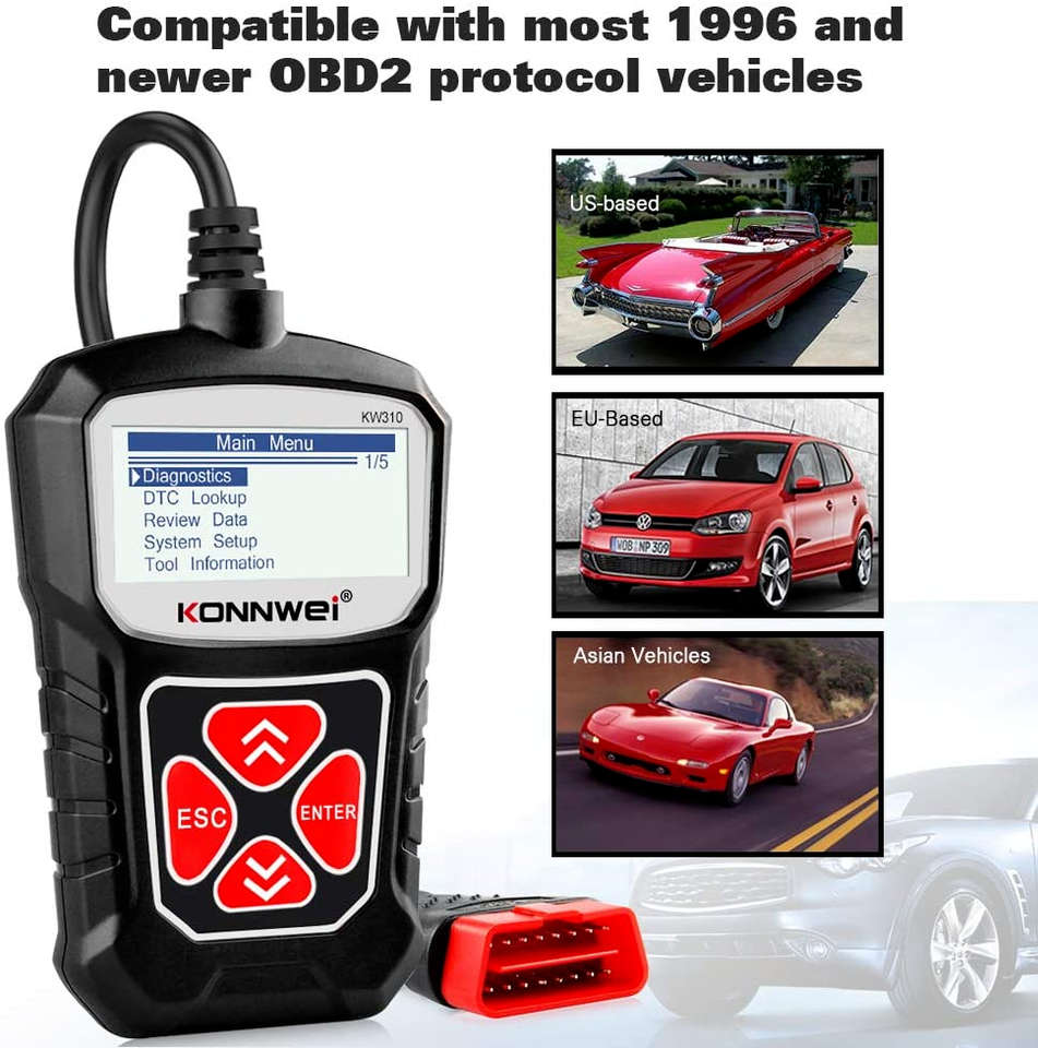 OBD-II Car Fault Detector Code Reader OBD Scanner Diagnostic Tool / Engine Diagnostic Tool / KW310
