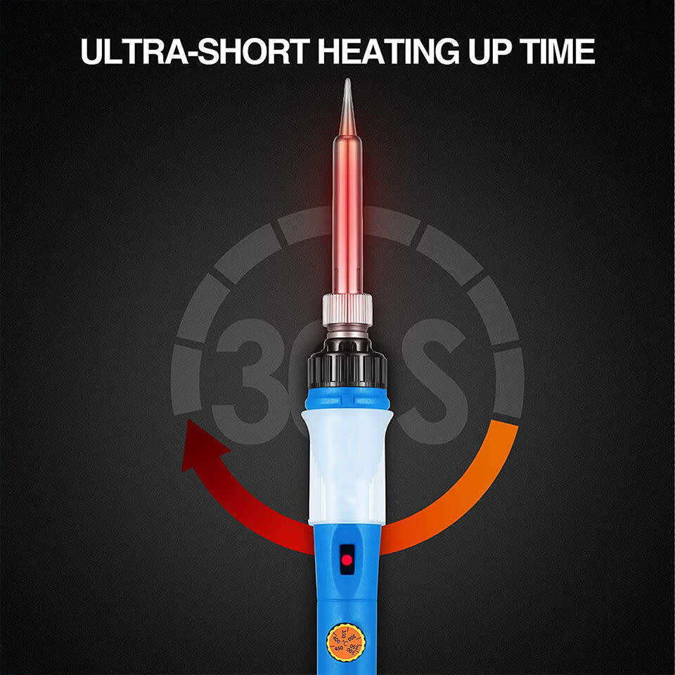 Soldering Iron Kit Electric 60W with Adjustable Temperature Welding Tool Solder Wire 15 in 1 kit