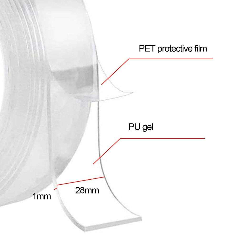 Ivy Grip Tape / Ivy Grip Tape Double Sided Foam Transparent Strong Nano Adhesive Grip 3m