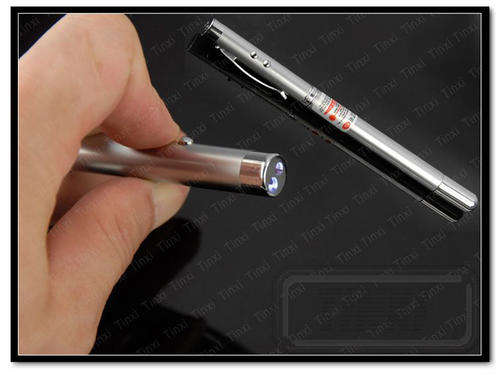 Red Laser Pointer white LED Light Torch Ballpoint Pen