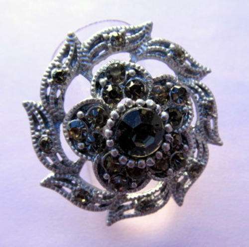 Black Evening Cocktail Ring