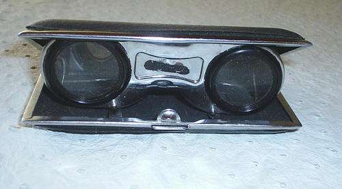 Old Stainless Steel Opera Glasses