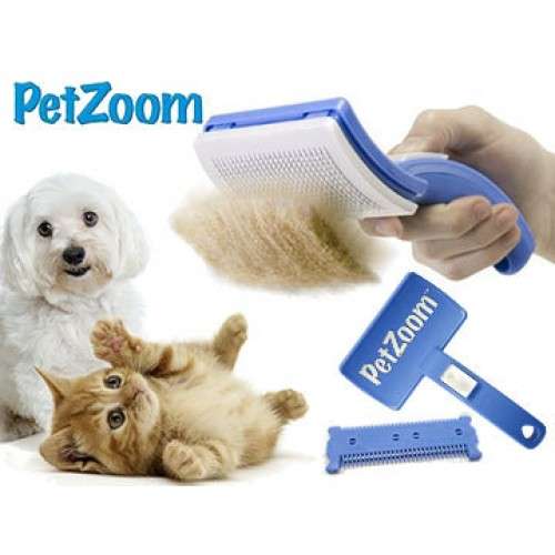 Pet Zoom - Self Cleaning Grooming Brush!! Soft Tips!