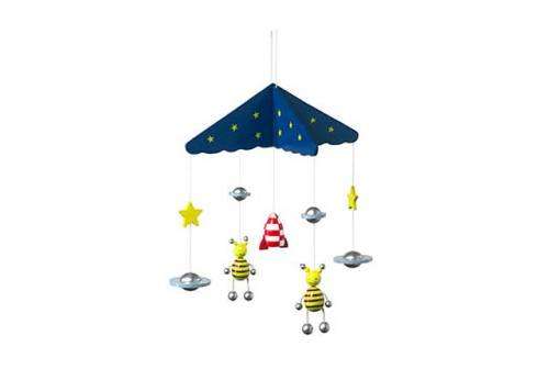 Wooden Hanging Cot Mobile (Wild Animals / Space)