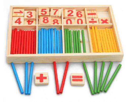 Wooden Educational Numbers and Sticks
