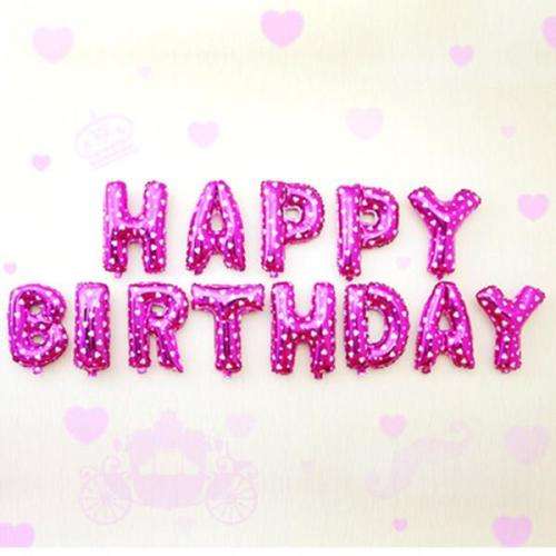 Happy Birthday Foil Balloon - Pink