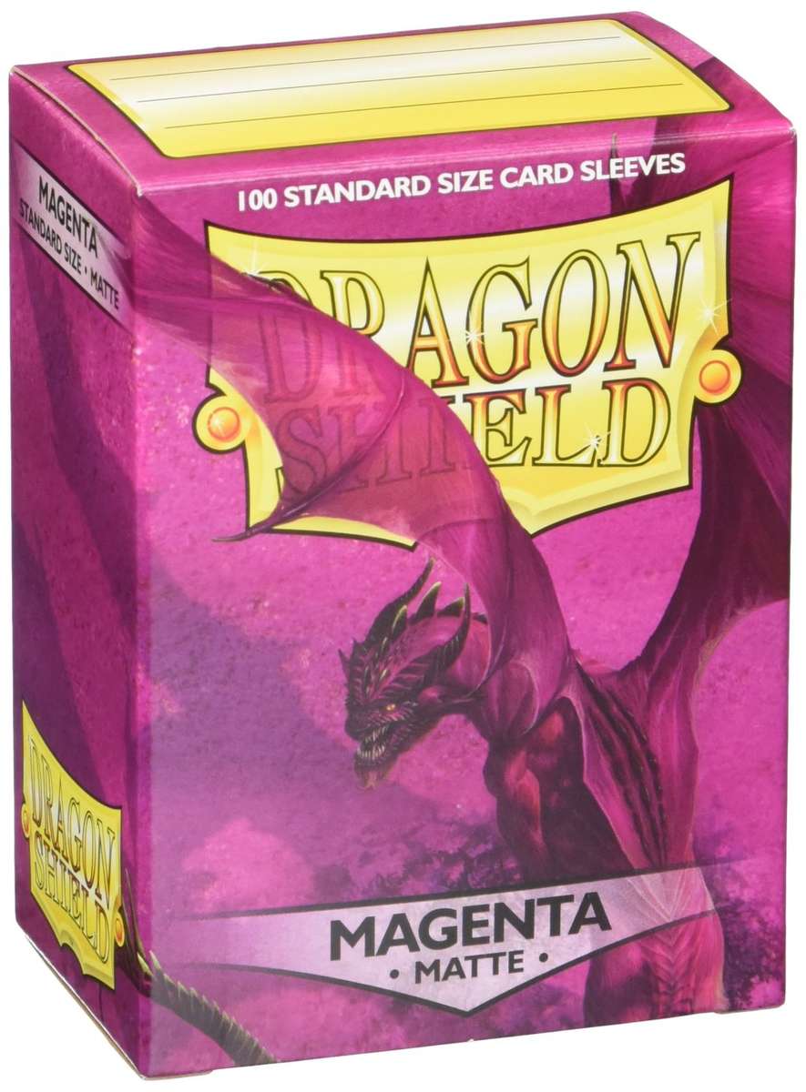 Dragon Shield Magenta Matte 100 standard card sleeves
