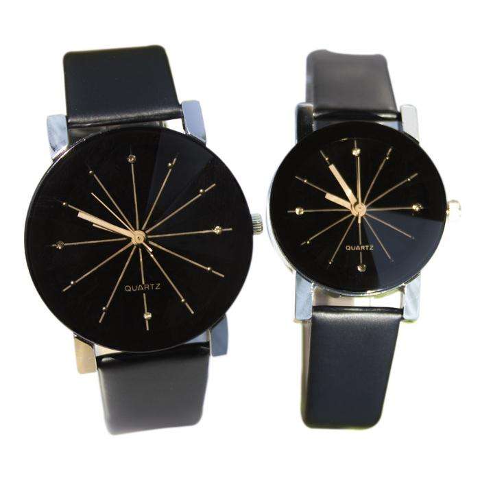Men/Women's Simple Casual Style PU Leather Quartz Watch!